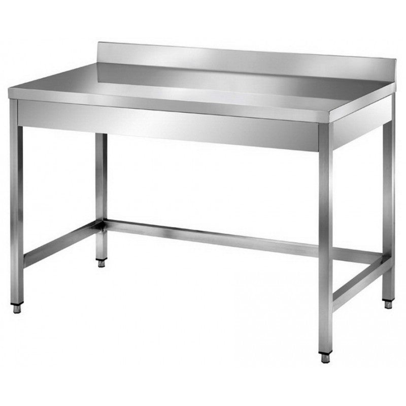 Edelstahl Arbeitstisch ECO 100 x70cm ohne Grundboden mit Aufkantung