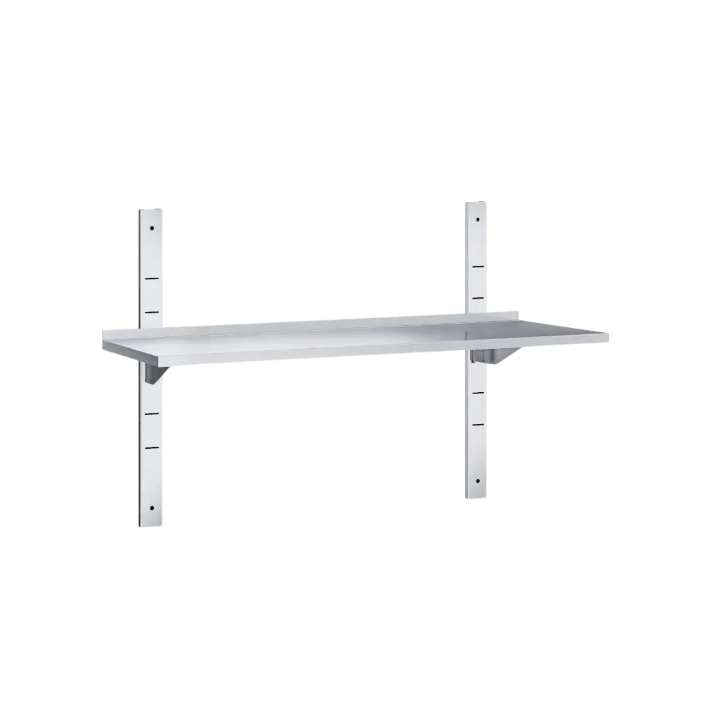 Edelstahl Wandregal 140 x 40 cm einfach 40 kg