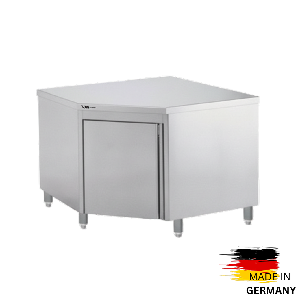 Eckschrank PREMIUM 100 x 70 cm ohne Aufkantung mit Flügeltür fertig montiert