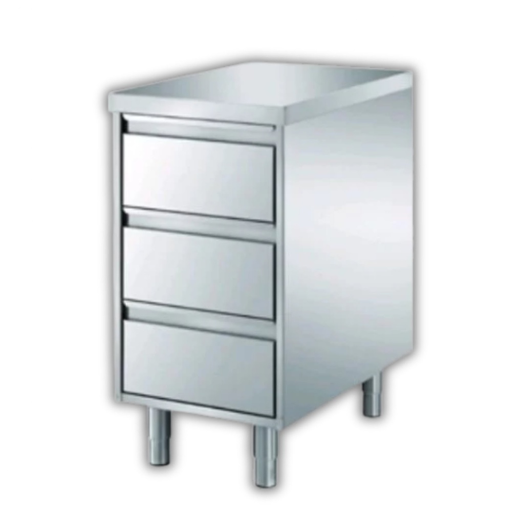 Schubladenschrank 0,8 x 0,6 m - 3 Schubladen