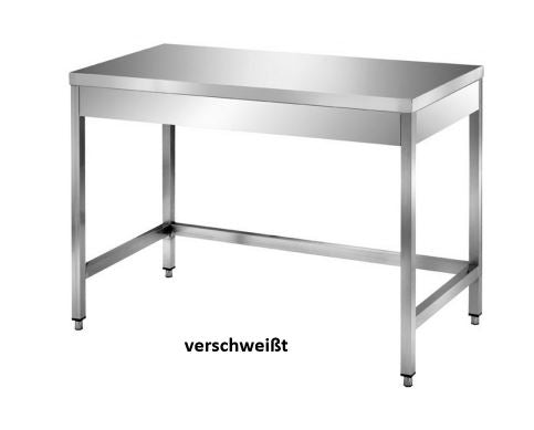 Edelstahl Arbeitstisch 1,4 x 0,6 m - verschweißt